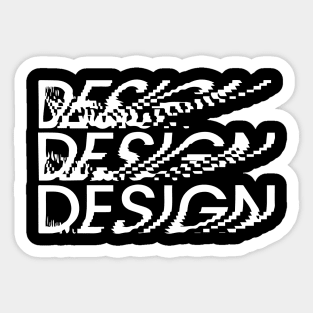 distorted pixel design logo Sticker